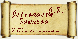 Jelisaveta Komarov vizit kartica